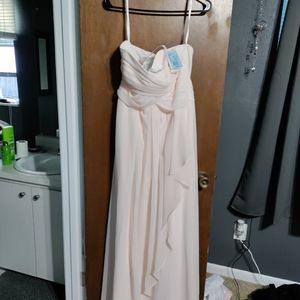 David's bridal angel colored dress.